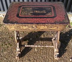 19th Century Lacquer Work Table 28h 25w 16¼d _11.JPG
